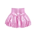 thumbnail image 6 of Miutii Kids Girls Metallic 2 Piece Hip Hop Jazz Dance Outfit Long Sleeve Bomber Jacket Crop Top with Bubble Skirt Pink 14, 6 of 7