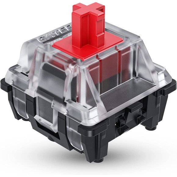Gateron ks-15 Optical Key Switches for RGB Mechanical Gaming Keyboards | Plate Mounted (Gateron Optical Red, 90 Pcs)