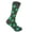 Dark Gray with Green, variant on Men's Mid-calf Polka Dots Dress Casual Socks in Red with Black Color