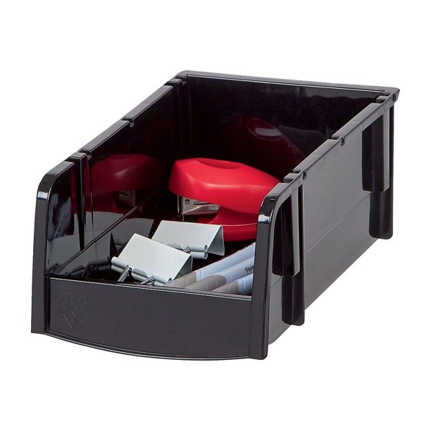 Staples Small Modular Stacking Bin Black (51056) 2710747