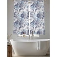 thumbnail image 5 of Blue Floral Sheer Curtains 63 Inch Length 2 Panels Set Window Treatments, Spring Botanical Flowers Leaves Vintage Rod Pocket Semi Curtains for Living Room/Bedroom/Kitchen Décor, 104"W x 63"L, 5 of 7