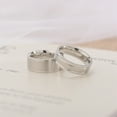 thumbnail image 1 of Sentmoon Rings Ring for Women Gift Frosted Anti-Scratch Fading Stainless Steel Couple Titanium Steel, 1 of 2