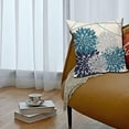 thumbnail image 5 of Blue Gray Pillow Covers 20x20 Inch Dahlia Flower Print Throw Pillow Covers Outdoor Decor Linen Cushion Case for Home Living Room Sofa Couch Bed, Set of 2, 5 of 6