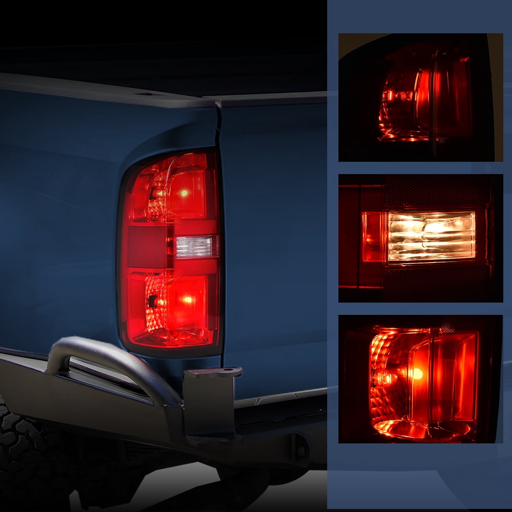 PIT66 Tail Light w/Bulbs Left Driver Side Fit for Chevy Colorado 2015-2022 Fit for 4-Door Crew Cab and 4-Door Extended Cab Only