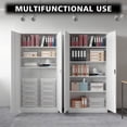 thumbnail image 6 of STANI Metal Storage Cabinet with Locking Doors, Garage Lockable Steel Cabinets with 4 Doors and 5 Shelves for Home, Garage, Pantry Workshop Warehouse, 6 of 7