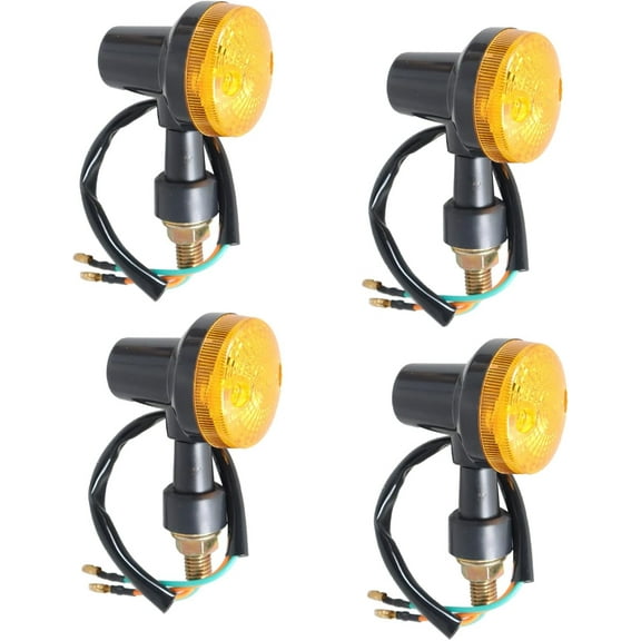 LABLT 4pcs Motorcycle Turn Signals Turn Signal Lights Front Rear Blinkers Replacement for Kawasaki Yamaha Honda Amber