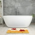 thumbnail image 5 of REGALWOVEN Soft Bath Rugs, Non-Slip Bathroom Rug Botanical Pattern Bath Mat Absorbent Shaggy Floor Mat Maple Leaf 16" x 24", 5 of 6