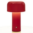 thumbnail image 1 of Lámpara de mesa inalámbrica con forma de hongo,Lámpara de mesa portátil,Lámpara táctil moderna recargable regulable,(A-Wine Red), 1 of 5