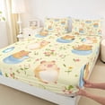 thumbnail image 3 of Castle Fairy Child Boys Girls Cartoon Guinea Pig Bed Sheets,Cute Floral Animal King Sheets, 3 of 7