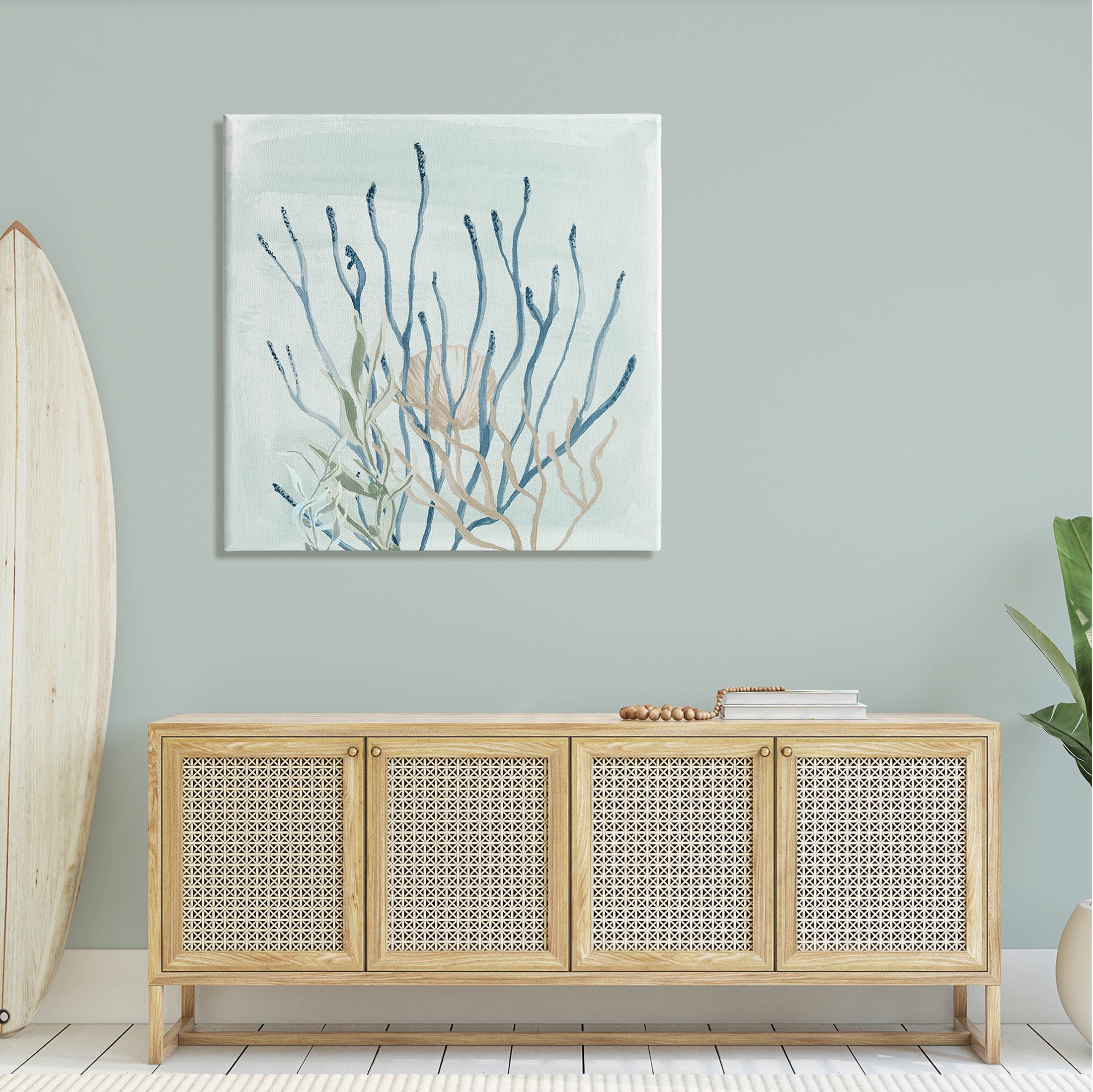 Layered Water Sea Life Coral Animals & Insects Graphic Art Gallery Wrapped Canvas Print Wall Art
