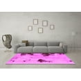 thumbnail image 3 of Ahgly Company Indoor Round Abstract Pink Modern Area Rugs, 3' Round, 3 of 4
