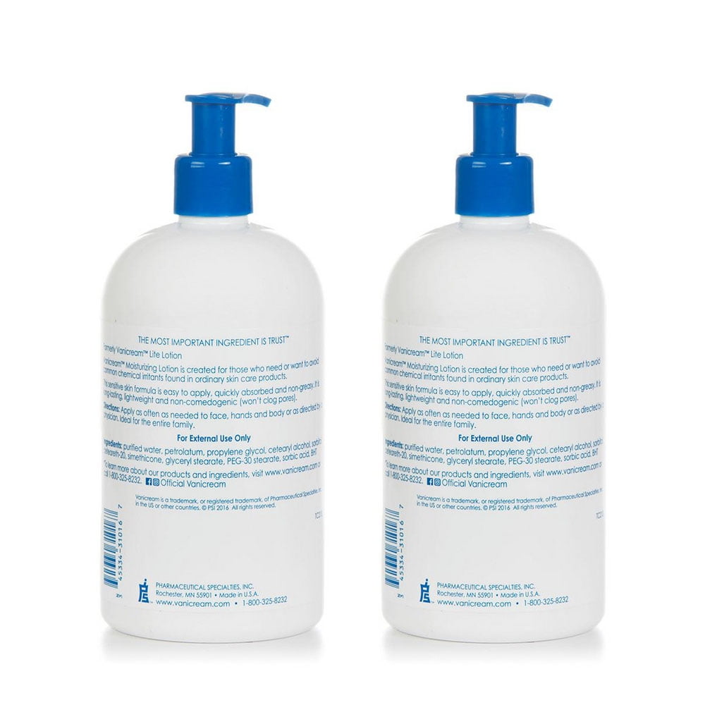 Vanicream Moisturizing Lotion for Sensitive Skin, Dermatologist tested, Gluten free 16 oz (Pack of 2)