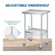 thumbnail image 5 of Qinaqin 36 x 24 Inches Resistente Stainless Steel Prep Mesa con Ruedas y Ajustable Undershelf para Commercial Kitchens & Restaurants, 5 of 5