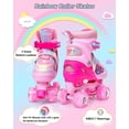 thumbnail image 2 of Patines de Ruedas HAPHOM Ajustables para Niñas en Rosa con Ruedas que Iluminan, 2 of 8