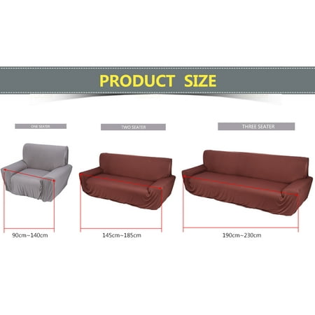 Hurrise Pure Color Stretch Sofa Covers 1 2 3 Seats Fabric