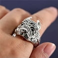 thumbnail image 3 of HOOUN Gothic Punk Stainless Steel Men Ring Skull Rings Party Band Jewelry Size 6-12-7-Style 2, 3 of 8