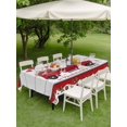 thumbnail image 3 of Outdoor Tablecloth with Umbrella Hole and Zipper, Valentine's Day Rectangle Table Cloth 52x70 Inch Waterproof Tablecloth, Vintage Red Truck Love Heart Roses Romantic Picnic Table Cover for Patio, 3 of 7