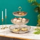 thumbnail image 5 of Frutero De Tres Niveles De 8 Pulgadas, Elegante Centro De Mesa, De Vidrio, Ideal Para Uso Domstico, Sala De Estar, Mesa De Centro Y Exhibicin De Dulces, 1 Unidad, Transparente., UKHBMC, 5 of 8