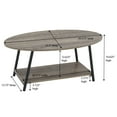thumbnail image 2 of Household Essentials Jamestown Oval Coffee Table, 2 of 10