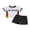 White Black, variant on Toddler Baby Boy Game Day Football Outfit Infant Baby Boys Summer Clothes 6 12 18 24 Months 2 3 4 Years Short Sleeve Soccer Letters Print T Shirt Tops with Shorts 2Pcs Set