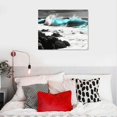 thumbnail image 4 of GOSMITH  Teal Beach Wall Art For Living Room Coastal Bedroom Wall Decor Ocean Canvas Art Large Pictures For Living Room Size 60x30 Inches, 4 of 4