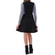 thumbnail image 3 of Vestido Pinafore A-Line con Tirantes para Mujeres INSPIRE CHIC, Cuello en V, por encima de la rodilla, Talla XS, Negro, 3 of 6
