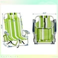thumbnail image 4 of Ktaxon Backpack Beach Chair, 5-Position Protable  Beach Chair, Light-Weight Foldable Camping Chair with Back Storage Bag & Cooler Pouch and Side Bags for Beach Poolside (Low, Green Stripes), 4 of 9