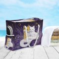 thumbnail image 6 of DIXRUYEE Beach Cooler Travel Tote Bags Beach Bag Fashion Foxes in Cosmic Harmony Printed, 6 of 7