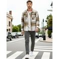 thumbnail image 3 of COOFANDY Casual Plaid Button Down Shacket for Men, 3 of 7