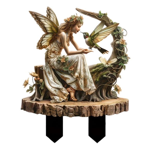 TIELUTT Enchanting Fairy & Garden Stakes Colorful Acrylic Yard (30x24cm) Outdoor Blank Yard Signs with 18x24 Yard Signs Customized Birthday Metal Mtg Little Signs to Make Shoes Fit Tighter