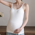 thumbnail image 5 of Ohufall Women's Camisole Maternity Tank Tops Summer Solid Casual Nursing Cami Shirts Women Sleeveless Pregnancy Pajamas with Adjustable Straps, 5 of 5