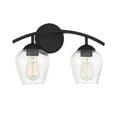 thumbnail image 3 of Trade Winds Hannah 2-Light Bathroom Vanity Light in Matte Black, 3 of 5