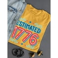 thumbnail image 3 of Estimated 1776 Cartoon Banner T-Shirt Women -Image by Shutterstock, Female XX-Large, 3 of 4