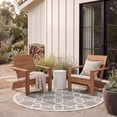 thumbnail image 4 of SAFAVIEH Courtyard Carol Geometric Indoor/Outdoor Area Rug, 7'10" x 7'10" Round, Grey/Beige, 4 of 11