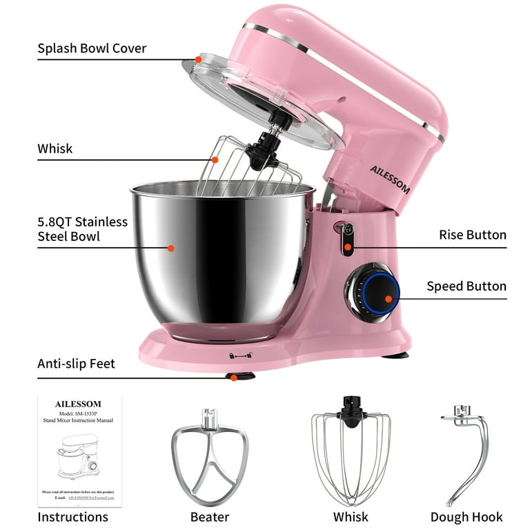 Ailessom New Stand Mixer,6-QT 10-Speed Tilt-Head Kitchen Ailessom New Stand Mixer,6-QT 10-Speed Tilt-Head Kitchen
