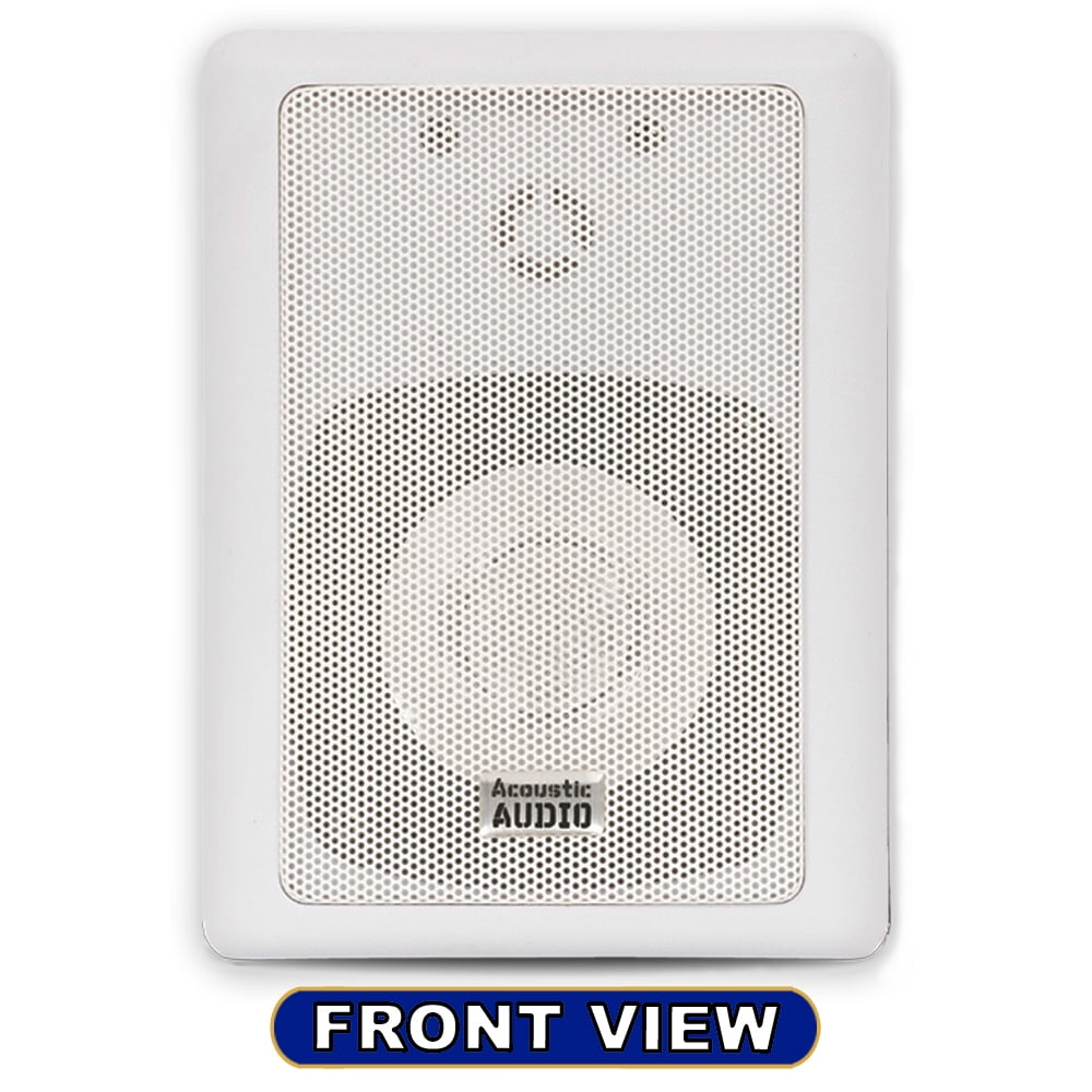 Acoustic Audio 151W Indoor Outdoor 2 Way Speakers 600 Watt White Pair
