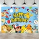 thumbnail image 2 of Fondo de fiesta de feliz cumpleaños para niños, cartel de vinilo para fiesta de cumpleaños de Pokémon, fiesta de bienvenida de bebé, Pikachu, 2 of 5