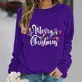 thumbnail image 4 of Uootdi Christmas Long Sleeve Gift Shirt for Women Oversized Christmas Lights Christmas Bern-ese Mountain Dog Christmas Gnome M erry Christmas Sweatshirt, 4 of 6