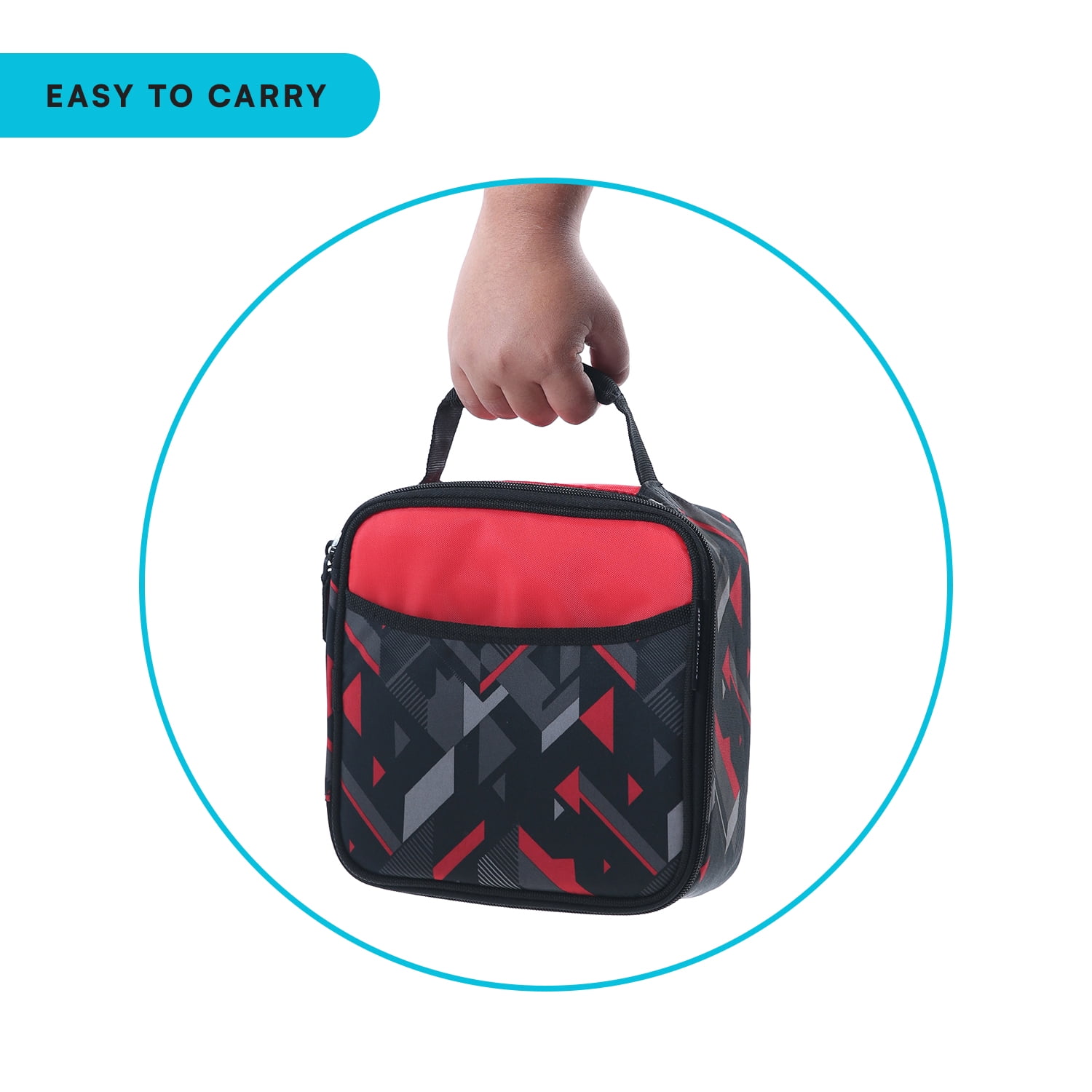 Arctic Zone Lunch Box Combo with Thermal Insulation, Tesseract Gray and Red