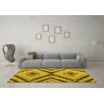 thumbnail image 3 of Ahgly Company Machine Washable Indoor Square Abstract Yellow Modern Area Rugs, 7' Square, 3 of 4