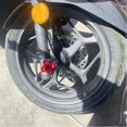 thumbnail image 5 of Para Honda Pcx 125 160 deslizador de marco de silenciador de rueda de horquilla delantera, negro, 5 of 5