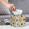 thumbnail image 6 of Rocae Fall Thanksgiving Day for High-grade Leather Tissue Box,Office Tissue Box,Tissue Box Cover Square 5.2×5.2×5.2, 6 of 7