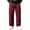 Burgundy, variant on DYTTDG Men’s Drawstring Cargo Pants, Elastic Waist Full Length Straight Leg Trousers with Multi Pockets, Solid Color Casual Wear for Daily Walking & Outdoor