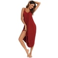 thumbnail image 2 of Nightgown Womens Sleeveless Sleepwear V Neck Racerback Sleep Dress, 2 of 6