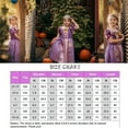 thumbnail image 3 of Uplus ME Girls Princess Costume Dress Puff Sleeve Purple Toddler Girls Halloween Costume Party Dress Up Clothes (5-6Y/120), 3 of 5