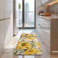 thumbnail image 4 of Beige Music Sunflower Guitar Pattern Kitchen Rug Mat,Kitchen Runner Rugs Non Skid Washable,Decorative Kitchen Floor Mats for Kitchen,Sink,Laundry,17"x47.2", 4 of 7