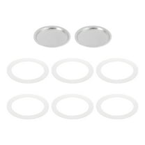 Uxcell Stovetop Espresso Maker Parts 1 Filter and 6 Silicone Gasket Seals 56x49x4mm for 3-Cup Mocha Coffee Maker Pot