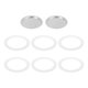 thumbnail image 1 of Piezas de cafetera espresso Uxcell para la estufa 1 filtro y 6 juntas de silicona 56x49x4mm para olla de café moka de 3 tazas, 1 of 7
