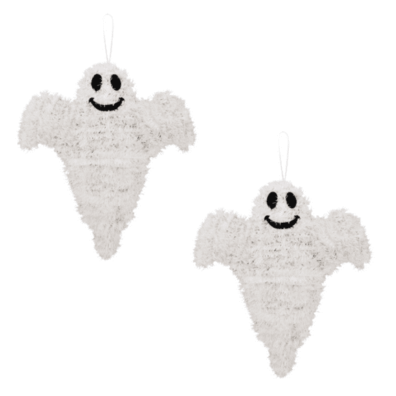 Halloween Character-Shaped Tinsel Decor Scary Ghost Halloween Decor Indoor Hallowmas Party Supplies - Pack of 2
