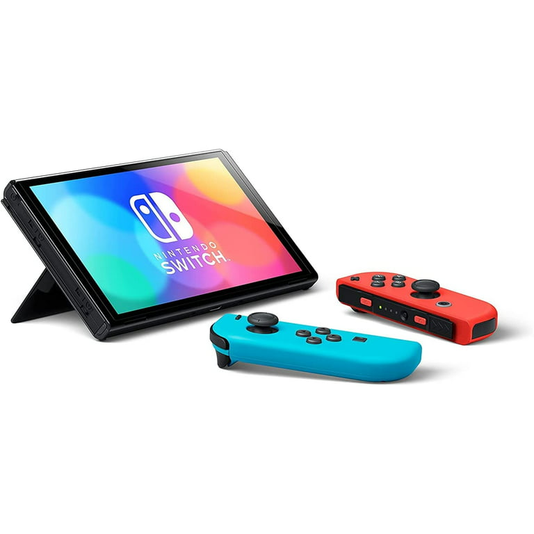 64GB Nintendo Switch 7 OLED Console w/ Neon Red/Blue Joy Cons